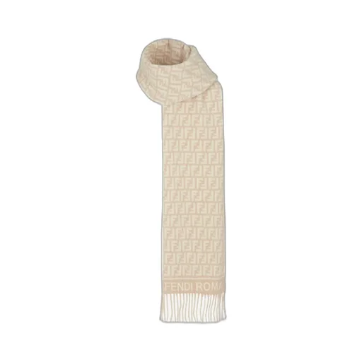 Fendi Ff Jacquard Fringed Scarf