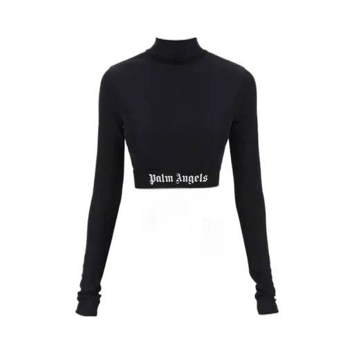 Palm Angels Logo Waistband Long-Sleeved Top