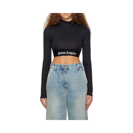 Palm Angels Logo Waistband Long-Sleeved Top