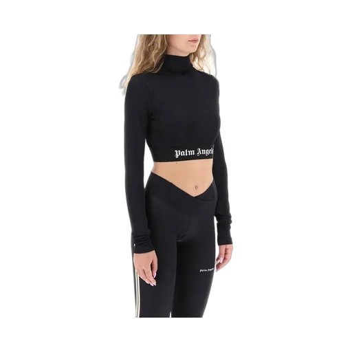 Palm Angels Logo Waistband Long-Sleeved Top