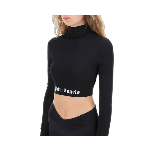 Palm Angels Logo Waistband Long-Sleeved Top