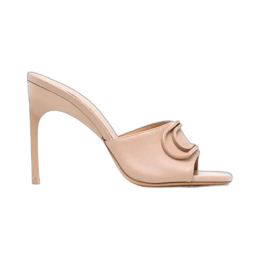 Pop Paperclip 100M Leather Mules