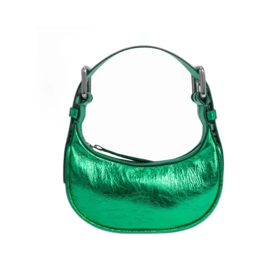 By Far Metallic Zipped Shoulder Bag