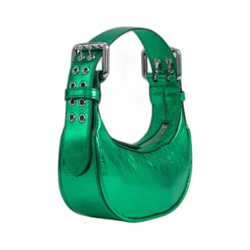 By Far Metallic Zipped Shoulder Bag