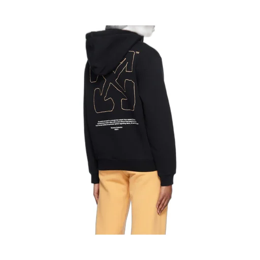 Logo-Embroidery Rib-Trimmed Hoodie
