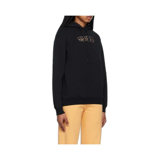 Logo-Embroidery Rib-Trimmed Hoodie