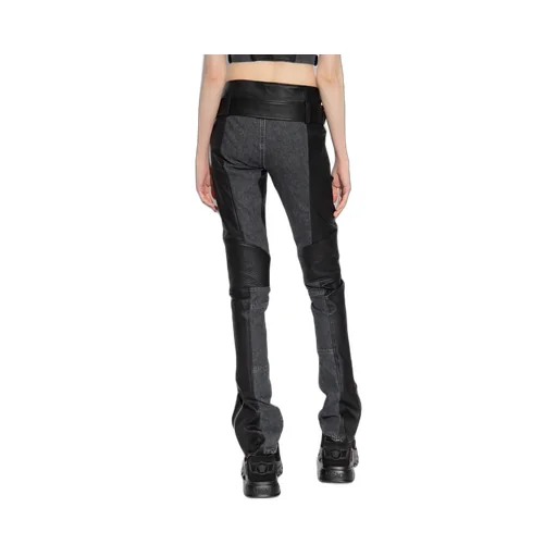 Versace Belted Zip-Cuff Flared Trousers