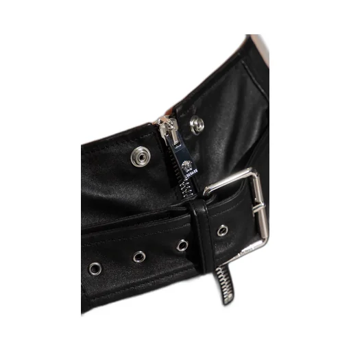 Versace Belted Zip-Cuff Flared Trousers