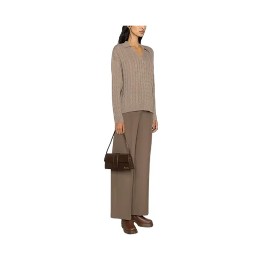 Cable-Knit Wool-Blend Polo Jumper