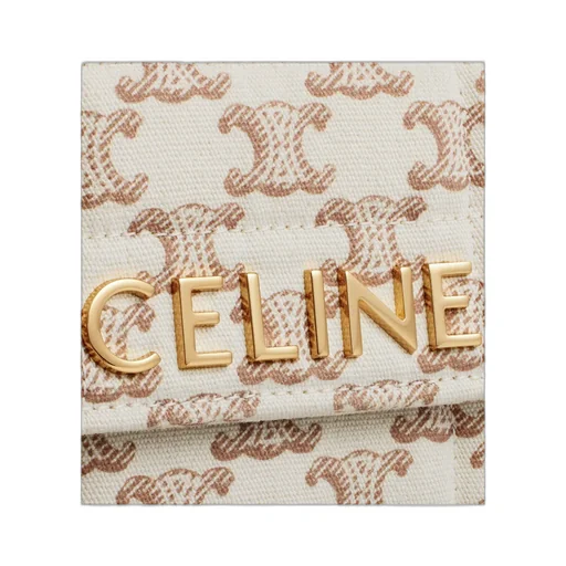 Chain Shoulder Bag Matelasse Monochrome Celine In Textile With Triomphe Canvas Print