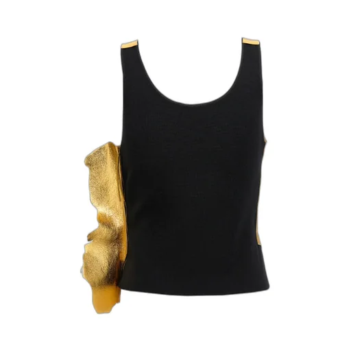 Round Collar Sleeveless Vest