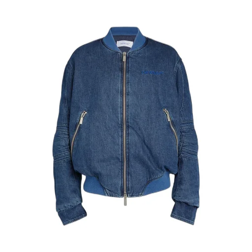 Long-Sleeved Zipper Denim Coat