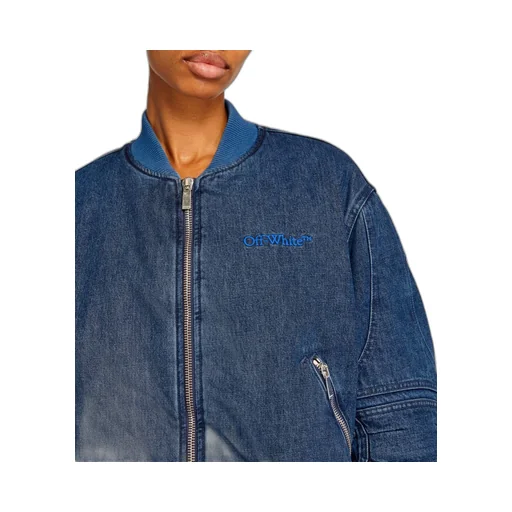 Long-Sleeved Zipper Denim Coat