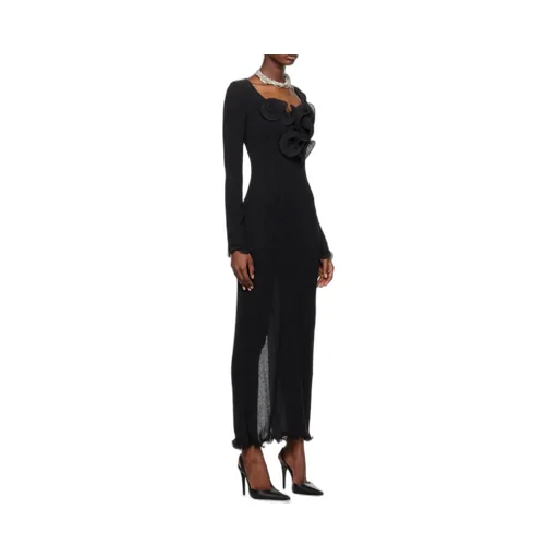 Magda Butrym Long-Sleeved Crepe Beach Maxi Dress