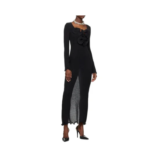 Magda Butrym Long-Sleeved Crepe Beach Maxi Dress