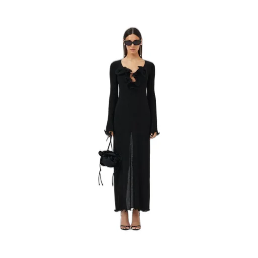 Magda Butrym Long-Sleeved Crepe Beach Maxi Dress