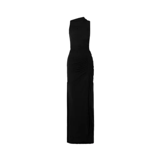 Ruched Sleeveless Long Dress