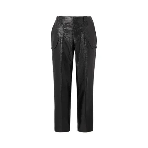Lamé Straight Casual Pants