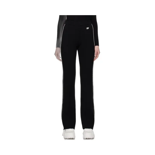 Off-White High Waist Pleated Knitted Joggers