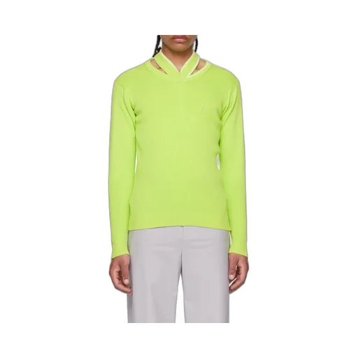 Hollow-Out Design Of Long-Sleeved Knitted Sweater