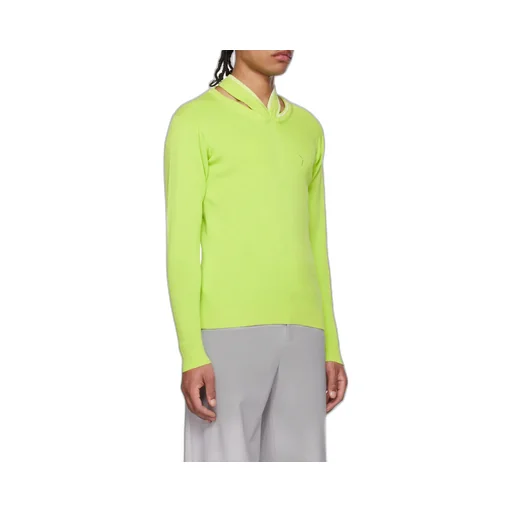 Hollow-Out Design Of Long-Sleeved Knitted Sweater