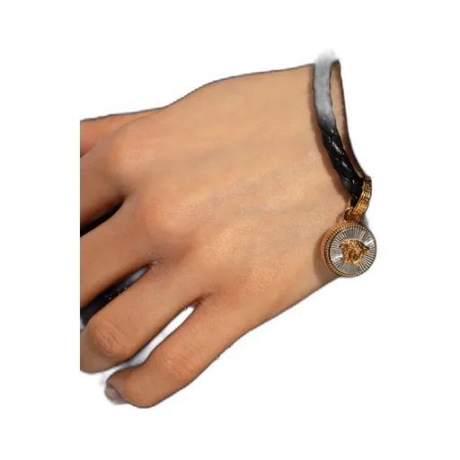 Versace Medusa Charm Lobster Claw Fastened Bracelet