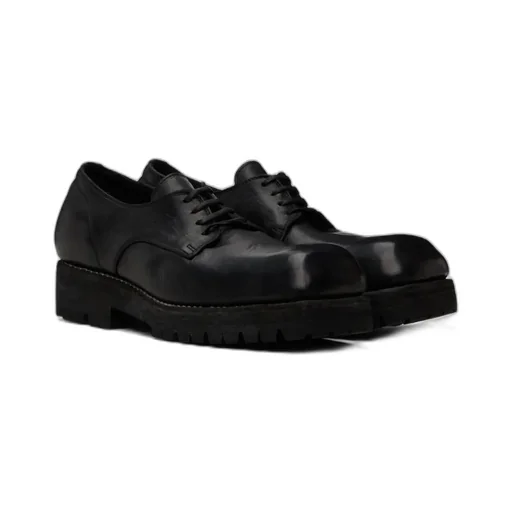 Square-Toed Lace-Up Casual Shoes