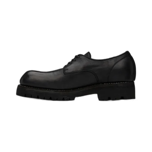 Square-Toed Lace-Up Casual Shoes