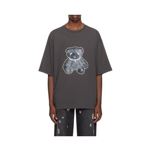 Necklace Teddy-Print Cotton T-Shirt