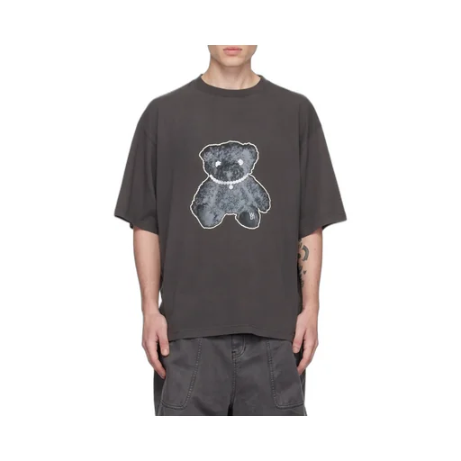 Necklace Teddy-Print Cotton T-Shirt