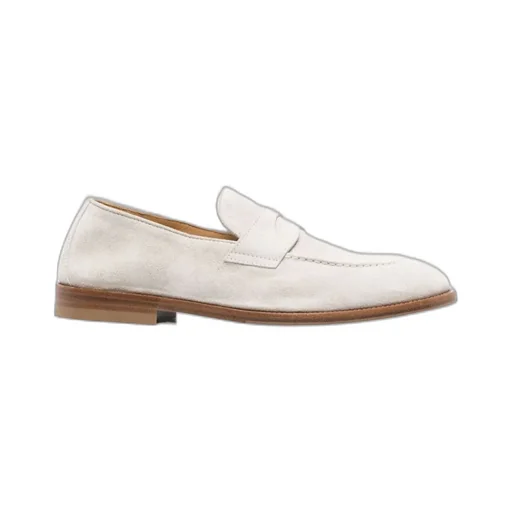 Suede Penny-Slot Loafers