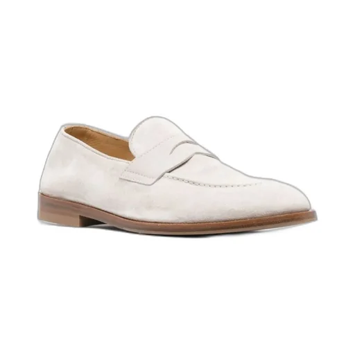 Suede Penny-Slot Loafers