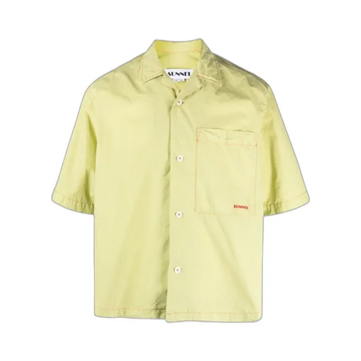 Logo-Print Crinkled Shirt