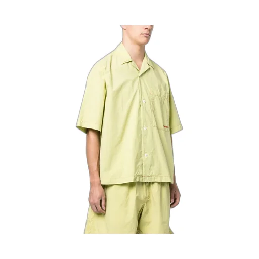 Logo-Print Crinkled Shirt