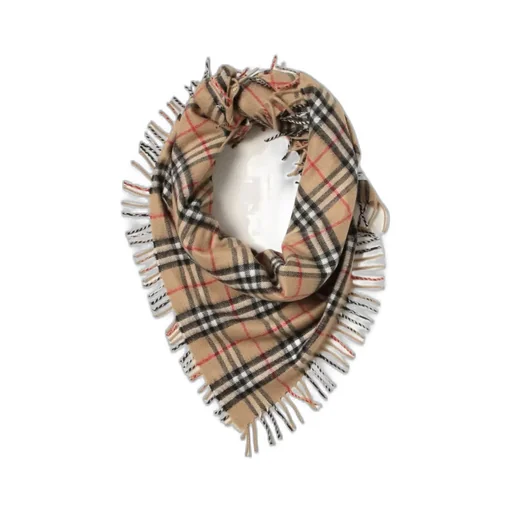Burberry Kids Checked Fringed Blanket