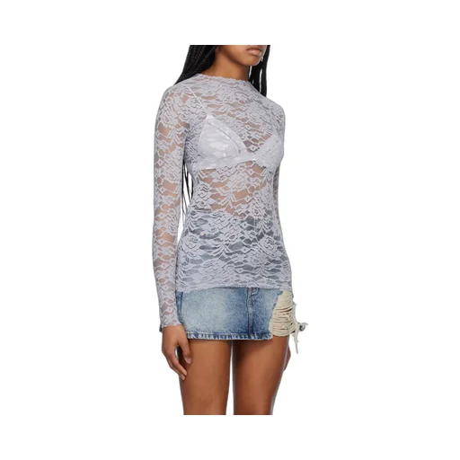Logo Round Collar Long-Sleeved T-Shirt