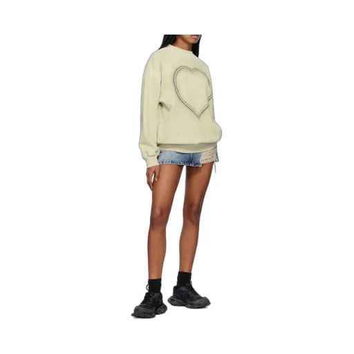 Heart Choker-Print Cotton Sweatshirt