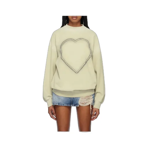 Heart Choker-Print Cotton Sweatshirt