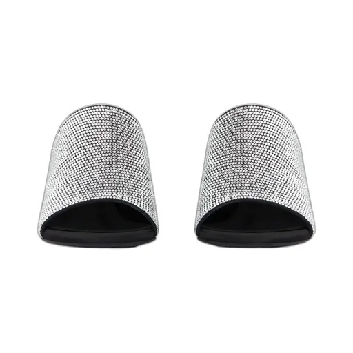 G Cube Mules In Satin With Strass