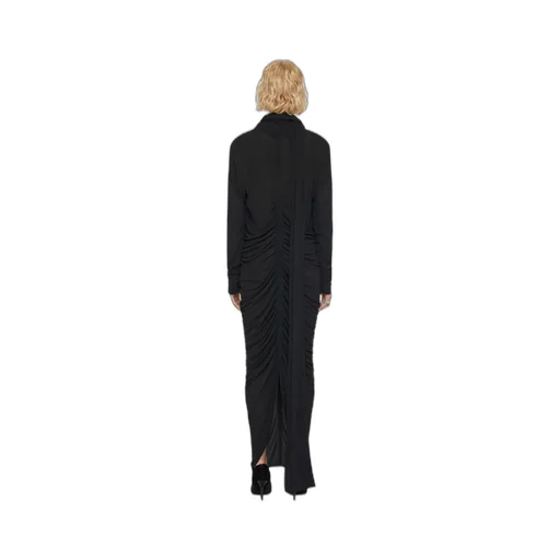 Givenchy V-Neck Long Draped Dress