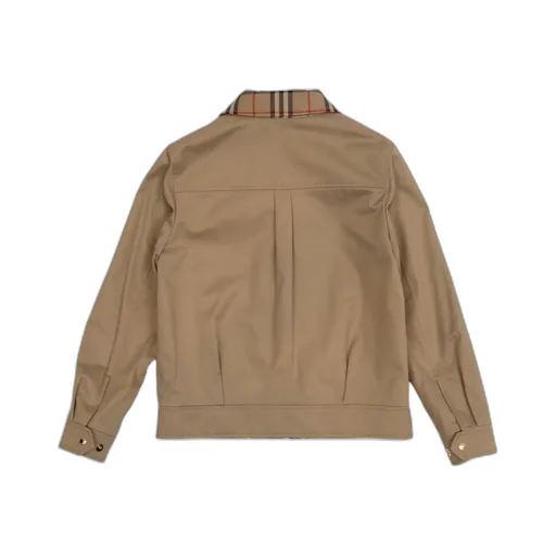 Burberry Kids Logo Embroidered Harrington Jacket