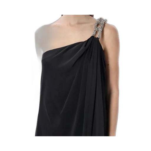 Stella Mccartney Chain Embellished One Shoulder Dress