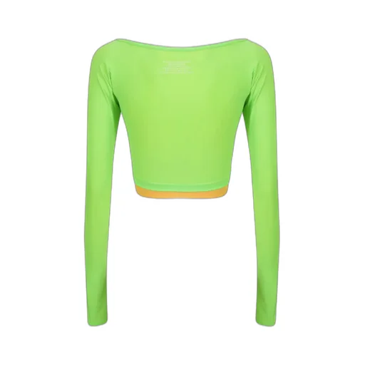 Spoon-Neck Layered Short T-Shirt