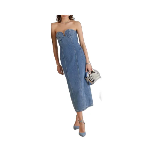 Denim Mid-Length Dress