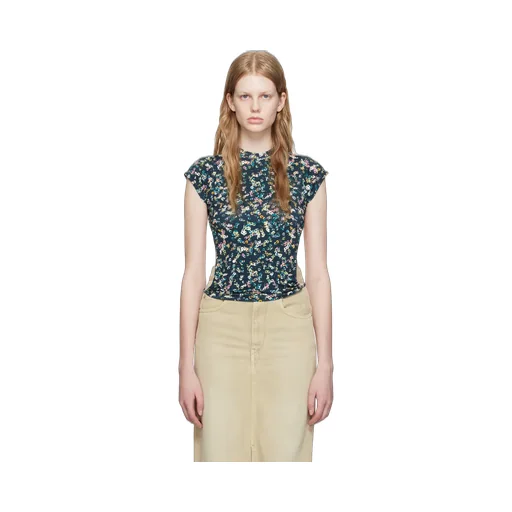 Pattern Backless T-Shirt