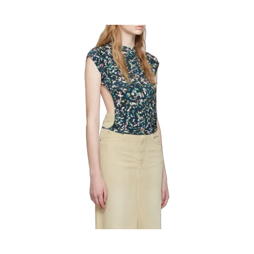 Pattern Backless T-Shirt