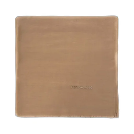 Salvatore Ferragamo Logo Embroidered Shawl