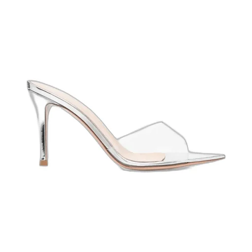 Elle Metal-Sensitive Pointed High-Heeled Sandals