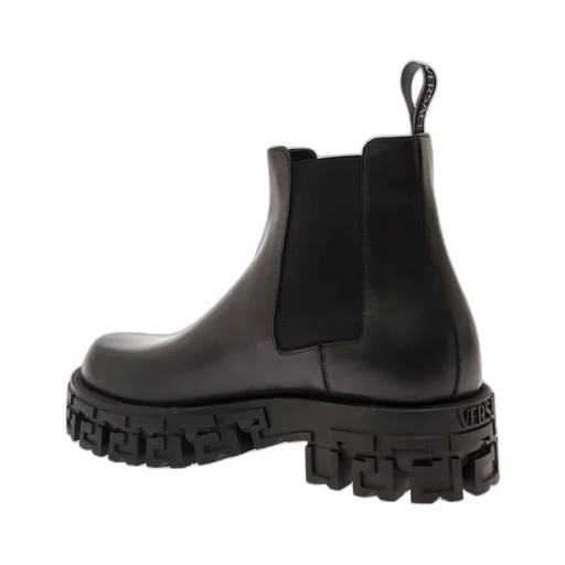 Versace Round Toe Ankle Boots