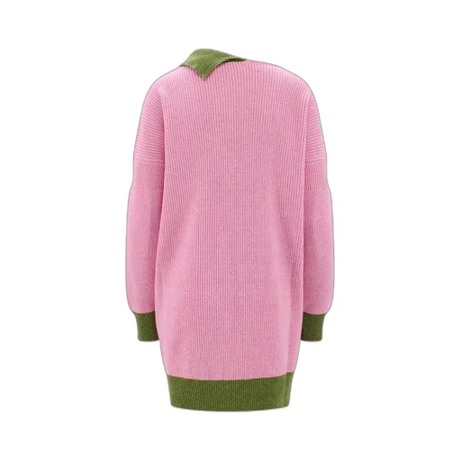 Marni Color-Block Logo Patch Knit Dress